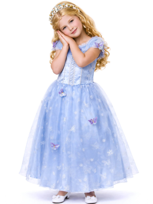 Disfraz De Princesa Azul Mariposas Niña - Disfraces de Princesas - Disfraces de Princesas para Niñas