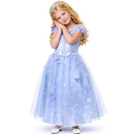 Disfraz De Princesa Azul Mariposas Niña - Disfraces de Princesas - Disfraces de Princesas para Niñas