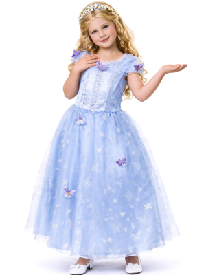 Disfraz De Princesa Azul Mariposas Niña - Disfraces de Princesas - Disfraces de Princesas para Niñas