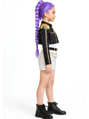 Disfraz de Guerrera K-POP Rumi Golden para Niña - Disfraces Cazadoras Demonios - Disfraces de Las Guerreras K-POP infantiles