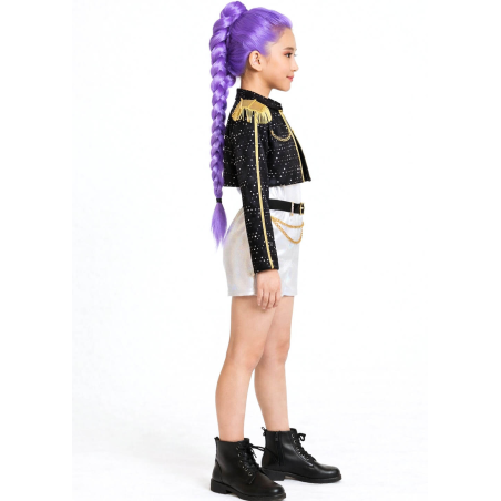 Disfraz de Guerrera K-POP Rumi Golden para Niña - Disfraces Cazadoras Demonios - Disfraces de Las Guerreras K-POP infantiles