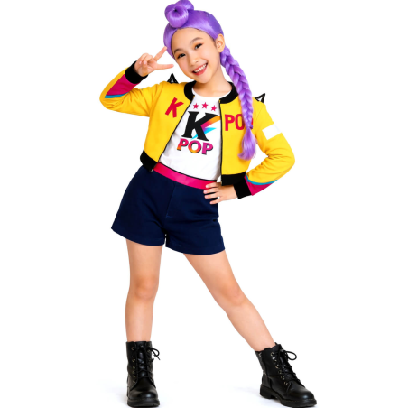 Disfraz de Guerrera K-POP Rumi para Niña - Disfraces Cazadoras Demonios - Disfraces de Las Guerreras K-POP infantiles