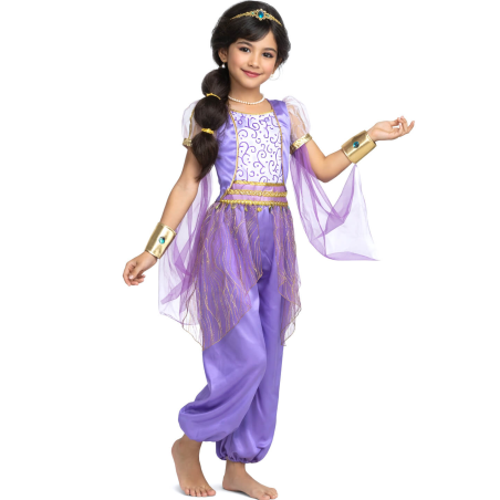 Disfraz De Princesa Arabe Morada Niña - Disfraces de Jasmin - Disfraces para Niña