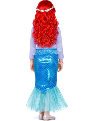 Mozorro Mermaid Urdin Seme-alabak