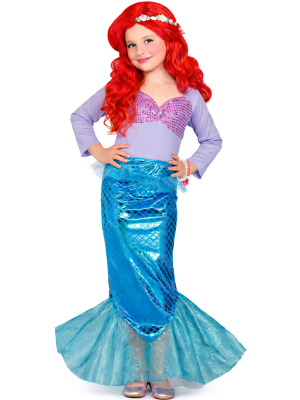 Disfraz De Sirena Azul Niña - Disfraces La Sirenita - Disfraces de Animales Infantiles