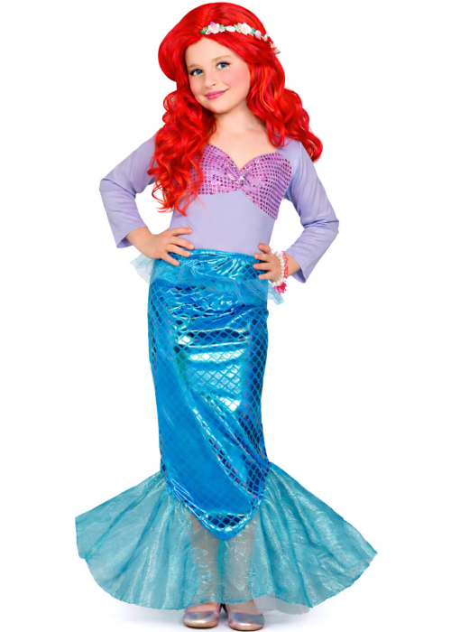 Disfraz De Sirena Azul Niña - Disfraces La Sirenita - Disfraces de Animales Infantiles