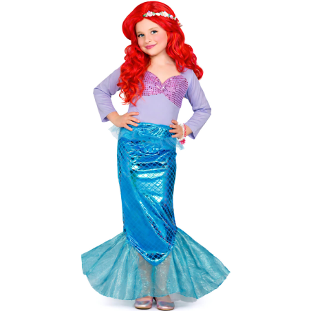 Disfraz De Sirena Azul Niña - Disfraces La Sirenita - Disfraces de Animales Infantiles