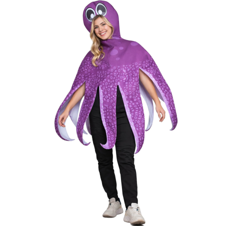 Disfraz De Pulpo Morado adulto - Disfraces Animales Marinos - Disfraces de Animales Adultos