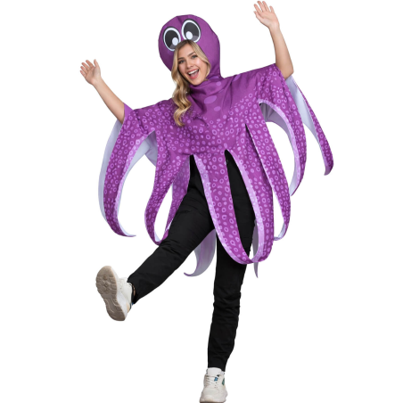 Disfraz De Pulpo Morado adulto - Disfraces Animales Marinos - Disfraces de Animales Adultos