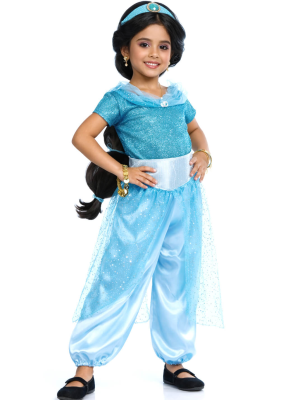 Disfraz De Princesa Arabe Azul Niña - Disfraces de Jasmin - Disfraces para Niña