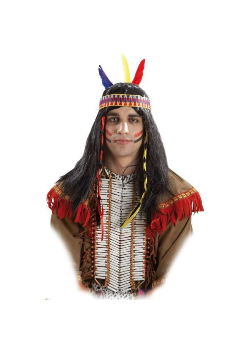Peluca Indio con Trenzas - Pelucas