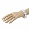 Pulsera de Bolas Blancas - Pendientes, Collares y Pulseras