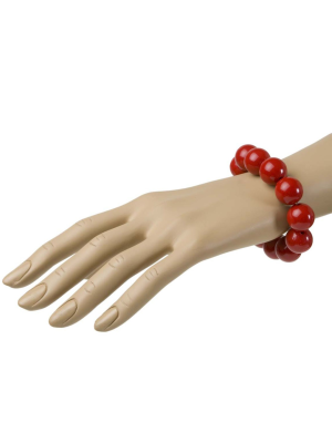 Pulsera de Bolas Roja - Pendientes, Collares y Pulseras