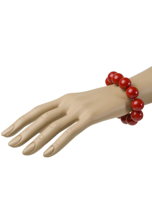 Pulsera de Bolas Roja - Pendientes, Collares y Pulseras