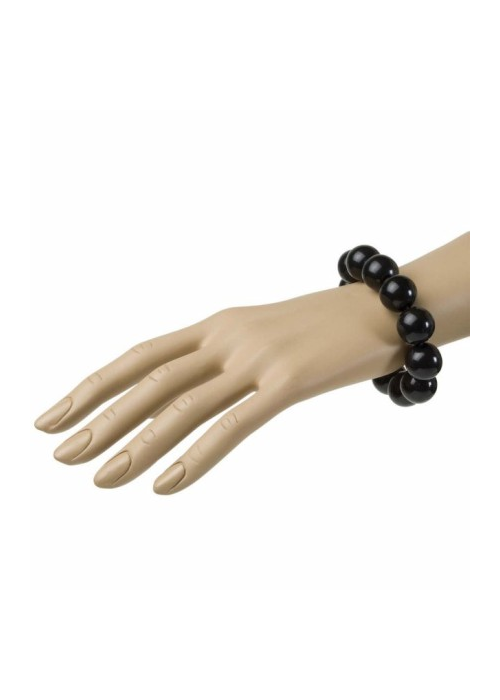Pulsera de Bolas Negra - Pendientes, Collares y Pulseras