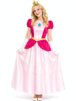 Disfraz De Princesa Rosa Peach chica adulta - Disfraces Mario y Luigi