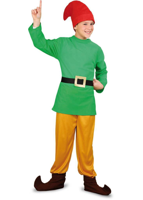 Disfraz de Enanito Verde Infantil - Disfraces de Duendes, Elfos para Niño