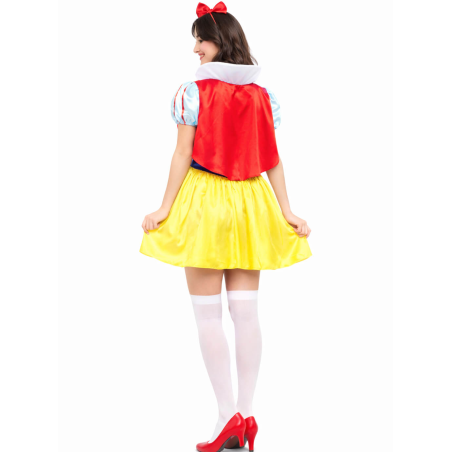 Disfraz De Blancanieves Corto mujer - Disfraces Princesas Disney - Disfraces de Princesa de las Nieves adultos