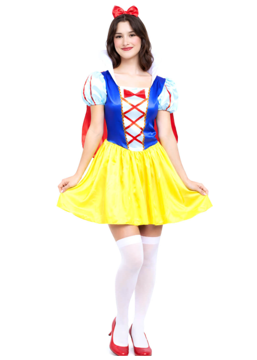 Disfraz De Blancanieves Corto mujer - Disfraces Princesas Disney - Disfraces de Princesa de las Nieves adultos