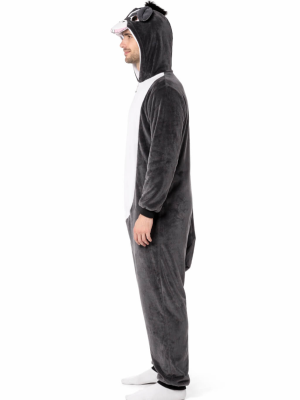 Disfraz De Burro Pijama Peluche Para Adulto