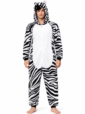 Disfraz De Cebra Pijama Peluche hombre - Disfraces de Animales