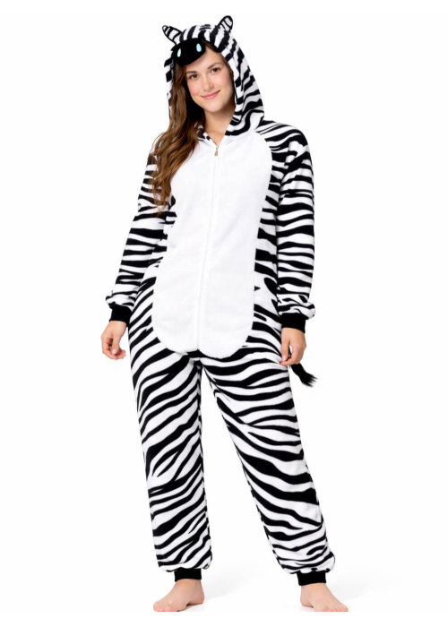 Disfraz De Cebra Pijama Peluche mujer - Disfraces de Animales
