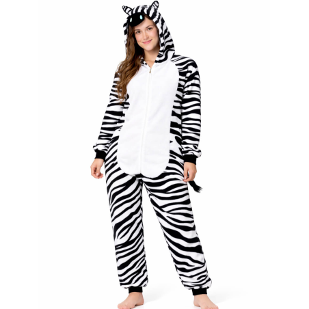 Disfraz De Cebra Pijama Peluche mujer - Disfraces de Animales