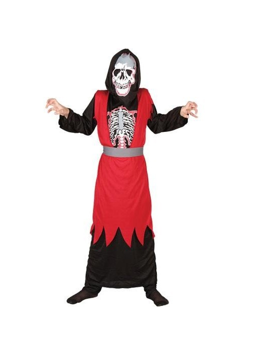 Disfraz De Esqueleto Rojo Infantil - Disfraces Calaveras y Catrinos