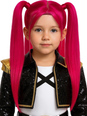 Peluca Mira Guerrera K-POP Infantil - Complementos Cazadoras Demonios - Complementos de Las Guerreras K-POP