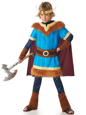 Disfraz De Vikingo Azul Infantil - Disfraces De Barbaros y Vikingos - Disfraces de Vikingos para Niños
