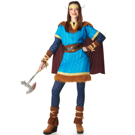 Disfraz De Vikinga Azul Mujer - Disfraces De Barbaros y Vikingos - Disfraces de Vikingos para Mujer