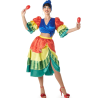 Disfraz De Rumbera Multicolor Mujer - Disfraces de Cubanos - Disfraces de Rumberos para Mujer