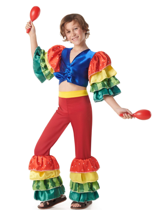 Disfraz De Rumbero Multicolor Niño - Disfraces Cubanos - Disfraces de Rumberos para Niños