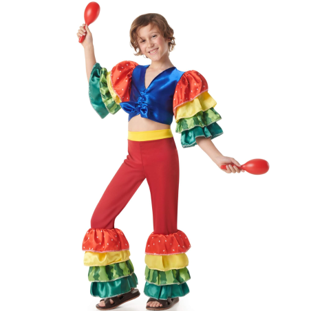 Disfraz De Rumbero Multicolor Niño - Disfraces Cubanos - Disfraces de Rumberos para Niños