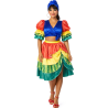 Disfraz De Rumbera Multicolor Mujer - Disfraces de Cubanos - Disfraces de Rumberos para Mujer