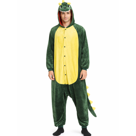 Disfraz De Dinosaurio O Dragon Pijama Peluche hombre