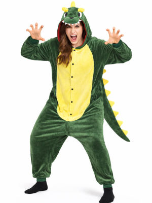 Disfraz De Dinosaurio O Dragon Pijama Peluche hombre