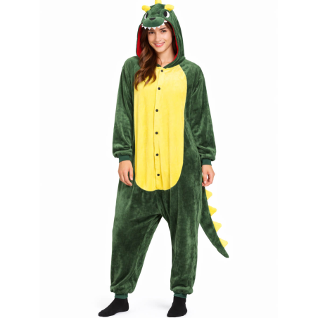 Disfraz De Dinosaurio O Dragon Pijama Peluche mujer