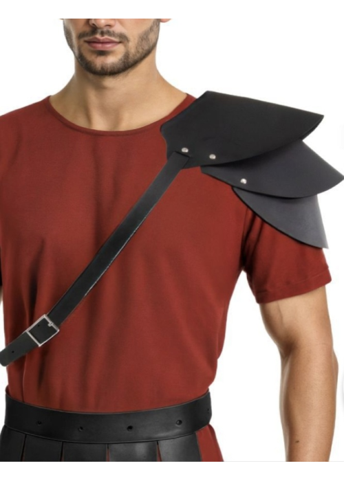 Hombrera Similpiel Negras - Complementos de Barbaros y Vikingos - Complementos de Vikingos y Barbaros