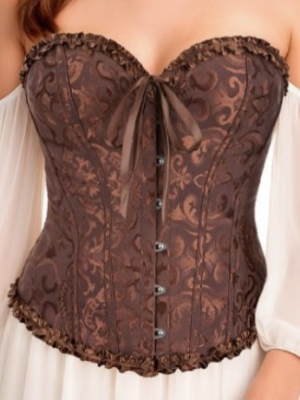 Corset Marron Corazon - Complementos para Disfraces - Corpiños y Chalecos