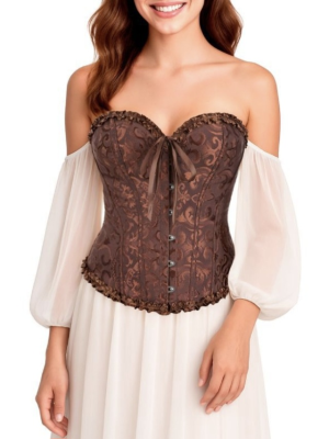Corset Marron Corazon - Complementos para Disfraces - Corpiños y Chalecos