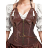 Corset Marron Steampunk - Complementos Disfraces Medievales - Complementos de Medievales y Guerreros