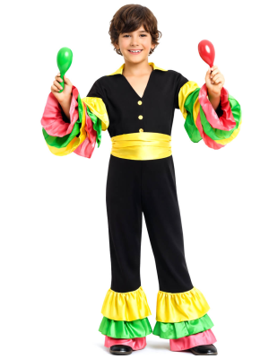 Disfraz De Rumbero Negro Niño - Disfraces Cubanos - Disfraces de Rumberos para Niños