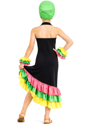 Disfraz De Rumbera Negra niña - Disfraces de Cubanos - Disfraces de Rumberos para Niñas