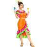 Disfraz De Rumbera Naranja Mujer  - Disfraces de Cubanos - DISFRACES ADULTOS