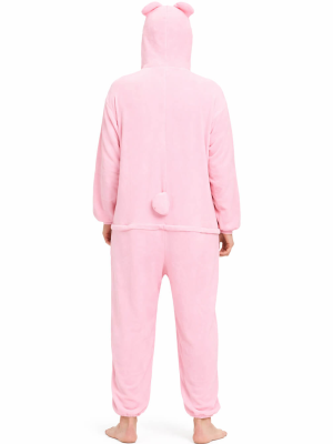 Disfraz De Cerdo Pijama Peluche Adulto - Disfraces de Animales - Disfraces de Animales Adultos