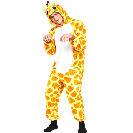 Disfraz De Jirafa Pijama Peluche Adulto - Disfraces Animales - Disfraces de Animales Adultos