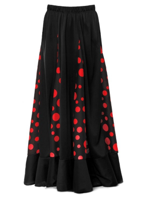 Falda Sevillana con Lunares Rojo - Complementos Faralaes y Toreros
