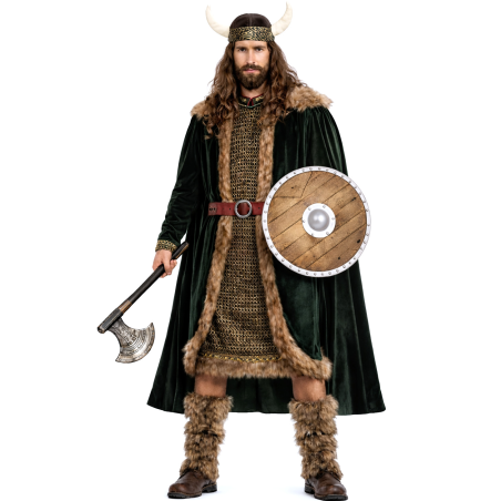 Disfraz De Vikingo Verde Hombre - Disfraces De Barbaros y Vikingos - Disfraces de Vikingos para Hombre