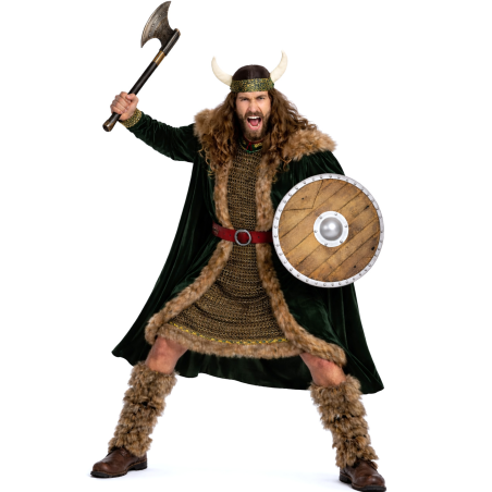 Disfraz De Vikingo Verde Hombre - Disfraces De Barbaros y Vikingos - Disfraces de Vikingos para Hombre